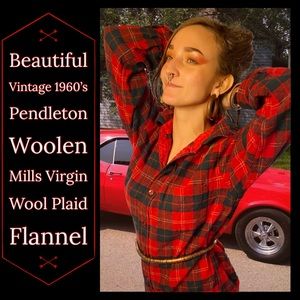 VINTAGE Pendleton Woolen Mills Virgin Wool Flannel